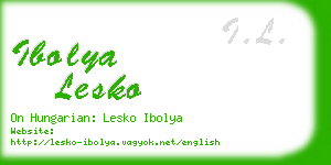ibolya lesko business card